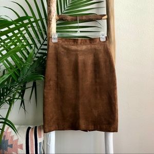 SOLD-Vintage Esprit Leather Skirt